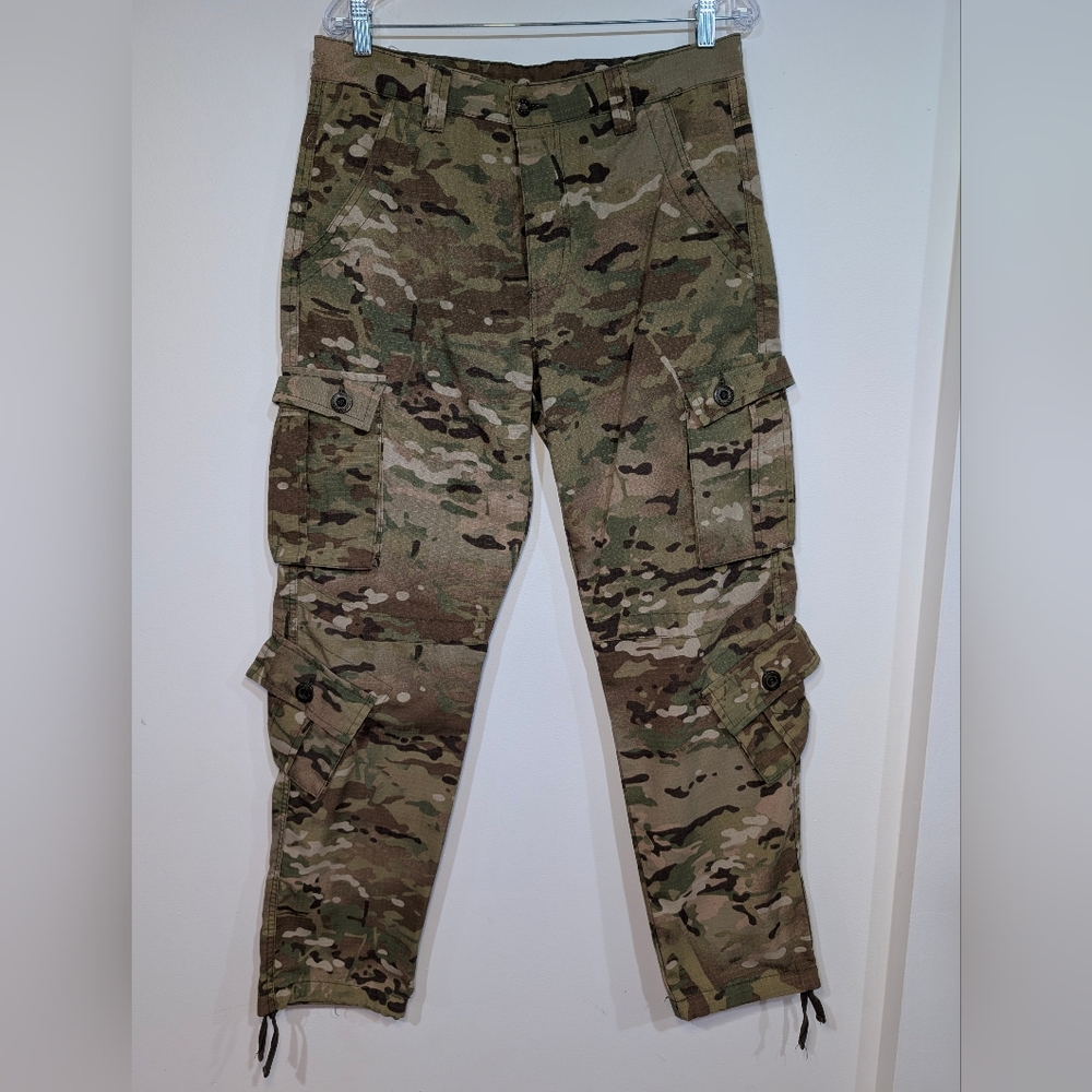 Mustway Vintage Men's 32 Military Tactical Straight Camouflage Cargo Pants Khaki